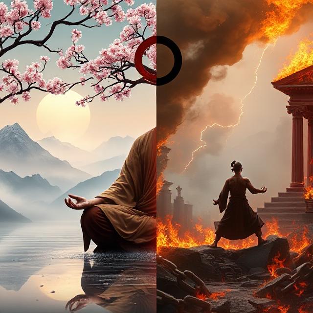 Detachment in Zen vs Passion in Nietzsche